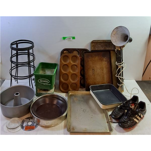 *Various Baking Pans Up To 16", Scots Hand Held Seeder, Womens Soccer Cleats Size 7.5, Cannot Ship
