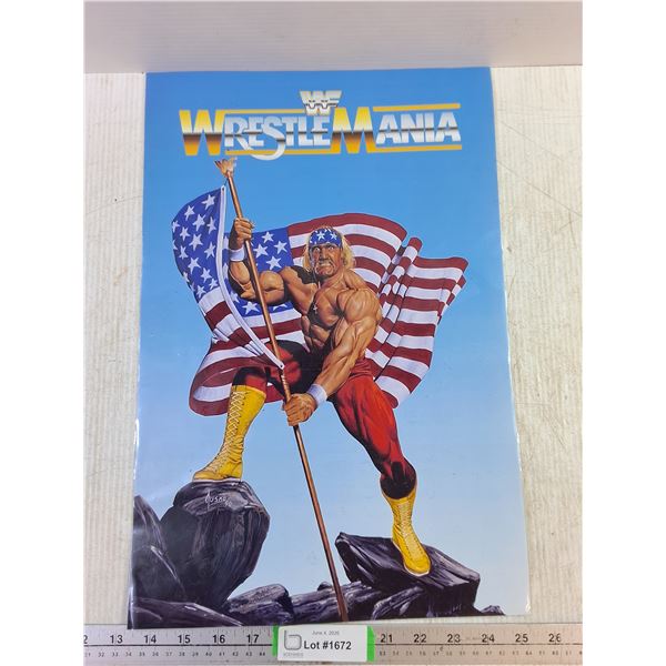 Hulk Hogan Wrestle Mania Poster 18"x12"