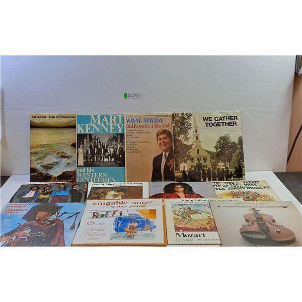 (12) Records- Oak Ridge Boys, Pipes On Parade, Stephane Grappeli, We Gather Together, Mart Kenney, P
