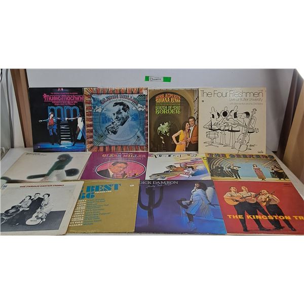 (12) Various Records- Carter Family,  The Kingston Trio, Glenn Miller, The Seekers, Henry Gross, The