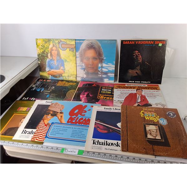 (12) Records- Olivia Newton John, Johnny Horton, Bob Wills, Misc.
