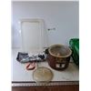 Image 1 : Dustpan, Untested Cooking Pot with Lid, Pet Bowl Tray and Bin