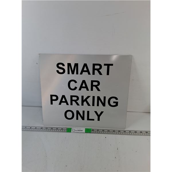 Metal Smart Car Parking Sign 16.25" x 14"