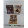 Image 1 : (3) Metal Signs- Man Cave, Route 66, MIsc. 11.79" x 7.75"