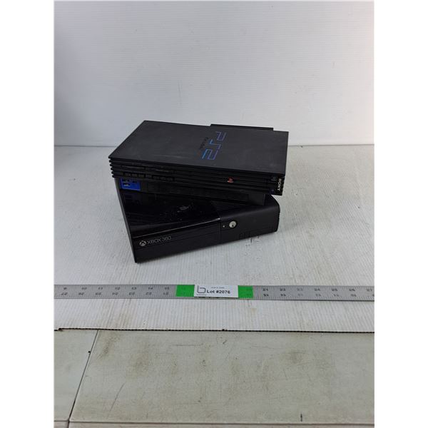 PS2 Console -No Power Cord, XBOX 360 Console- No Power Cord - As Is