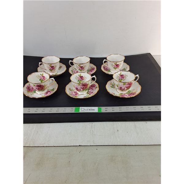 Royal Albert Bone China Set of 6 Cups & Saucers