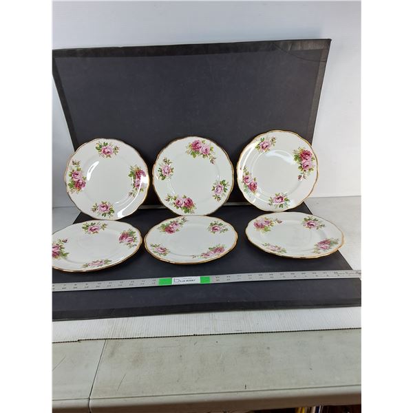 (6) 10" Plates Royal Albert Bone China