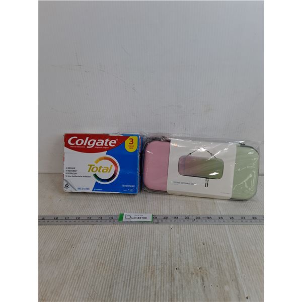 Carrying & Storage Case For Nintendo Switch 2, (3) Value Pack Of Colgate Toothpaste Both Sealed