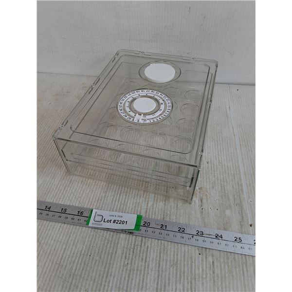 Love In USA Egg Storage For Refrigerator Holds (20) Eggs Approx 11"x8.5"