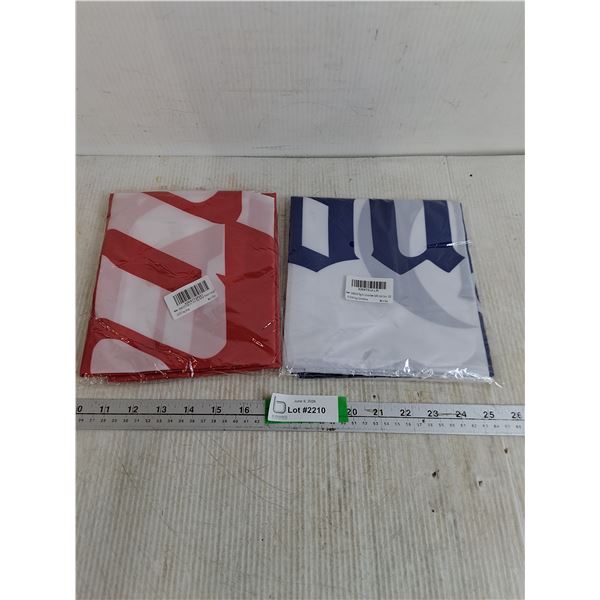 (2) Flags- Corona Beer And Snap On Tools Approx 3ftx 5ft Sealed