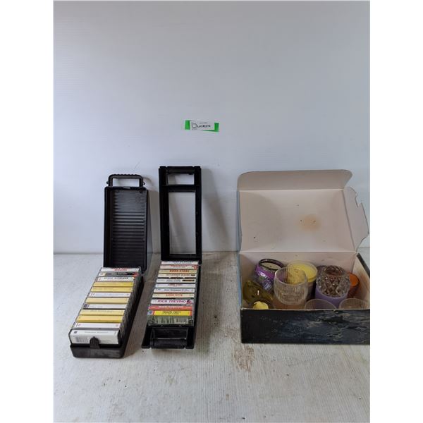 Assorted (13) Candles and (23) Cassettes