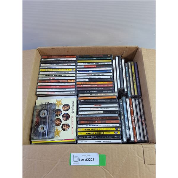 Assorted CDs, (1) Cassette, As-Is