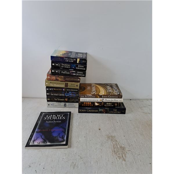 Assorted Books, Horror, Crime, Ghosts, John Grisham