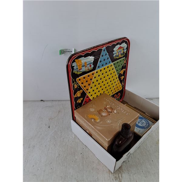 Metal Chinese Checkers Board, Loose Photo Albums, Frames and Sears Catalogue Reproduction As-Is