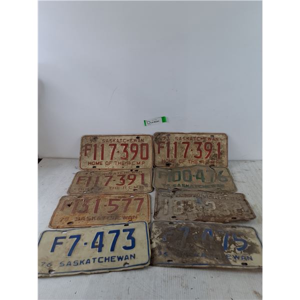 (8) License Plates As-Is