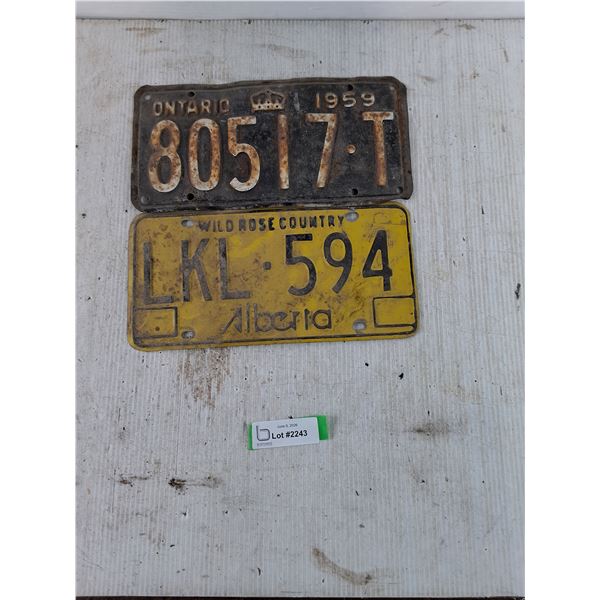 (2) License Plates As-Is