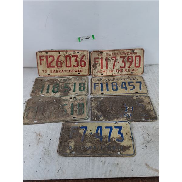 (7) License Plates As-Is