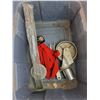 Image 7 : Tackle Box, BBQ Accessories, Toy Firetruck As Is, (2) Working Tire Pumps and Light, Cannot Ship
