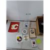 Image 2 : Dad Plaque,  Used Calgary Flames Notebook, Notebook,(3) Untested Headsets As-Is