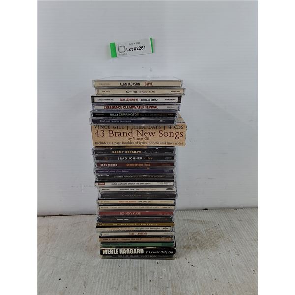 Assorted CDs, Johnny Cash, Merle Haggard, Waylon Jennings