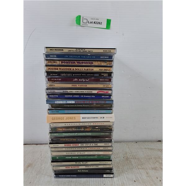 Assorted CDs, Country, Dolly Parton, George Strait, Charley Pride