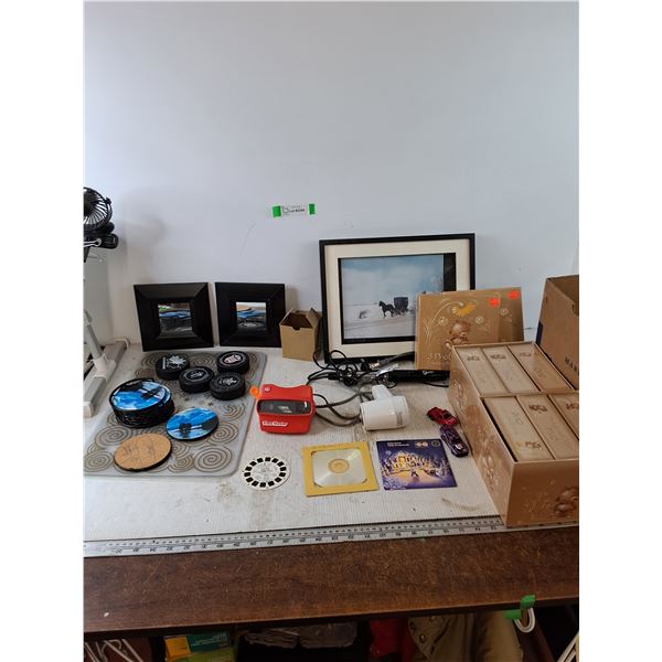 3D Viewmaster with Flying Smurf Disc, Coasters, Hockey Pucks, Photo Albums, Winter Photo, Misc