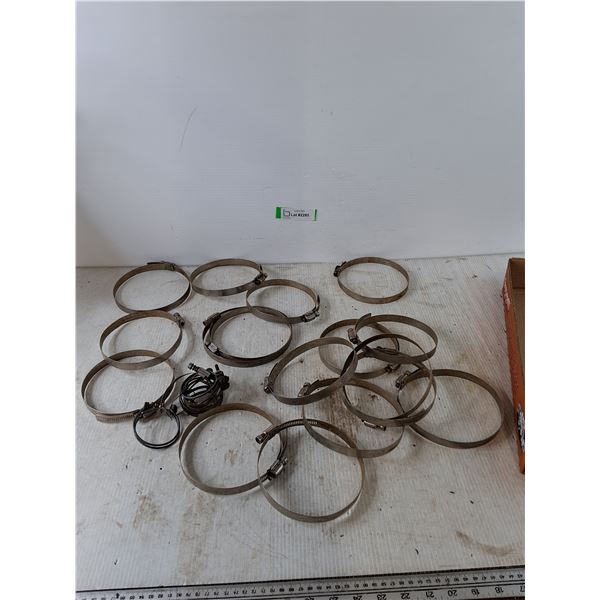 15+ Worm Clamps, 6 Small Worm Clamps