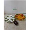 Image 1 : (2) Ceramic Platters, (1) Plastic Bowl