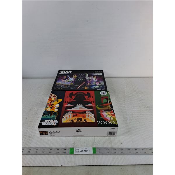 (2) 2000 Piece Star Wars Puzzles- As Is