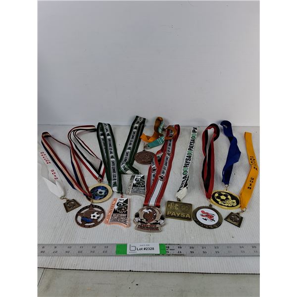 (11) Misc Medals With Ribbons
