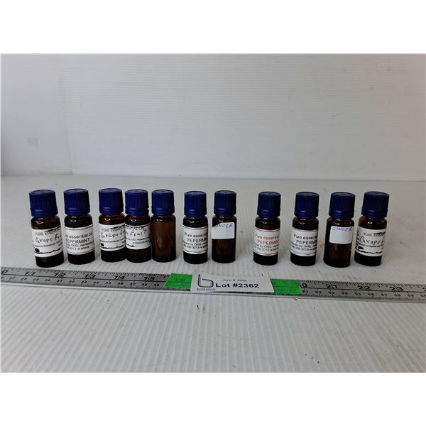 (11) Bottles of 10 ML. Essential Oils- Peppermint, Grapefruit, Ginger. Cannot Ship