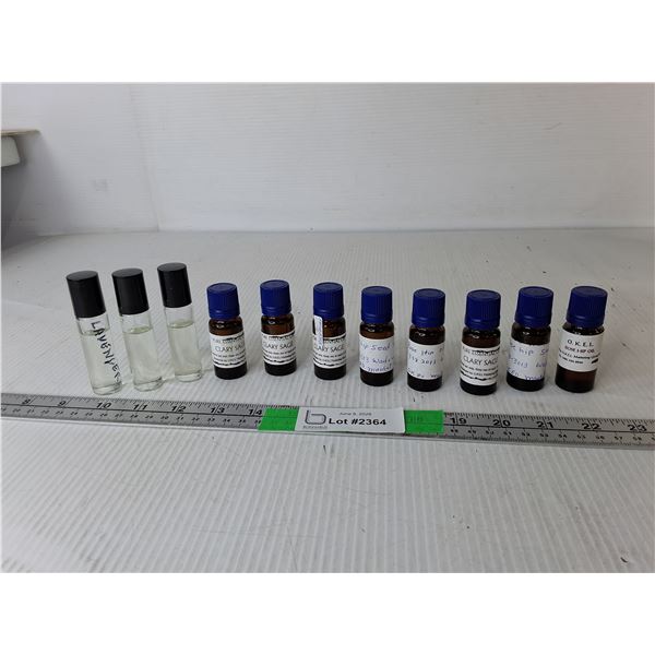 (11) Bottles of Essential Oils- Rosehip, Clary Sage, Lavender. Cannot Ship