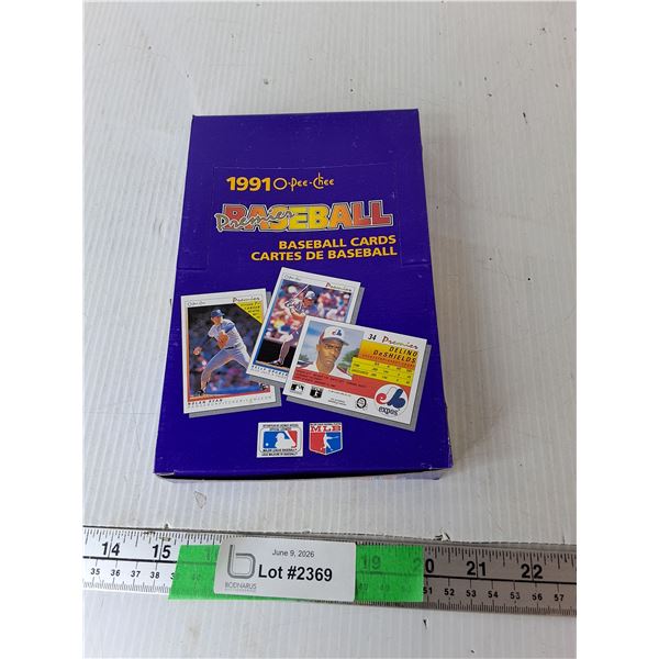 OPC 1991 MLB Card Packs- Sealed, Cannot Authenticate