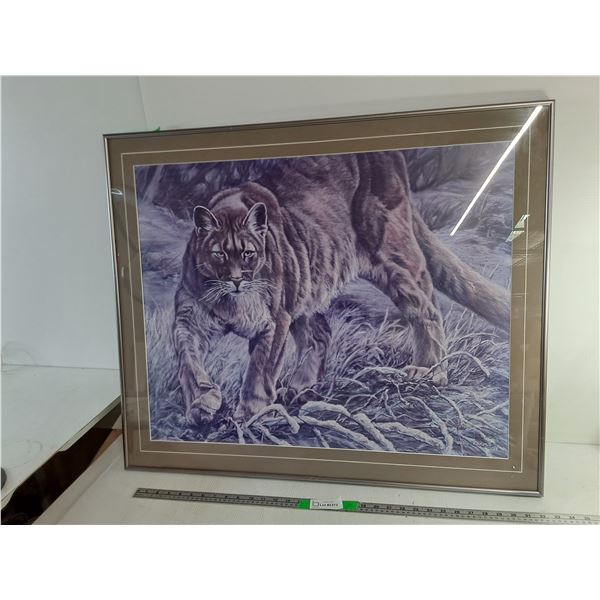 *Framed Gail Adams "Majestic Prowl" Print 34.75" x 29.25"- Can't Ship
