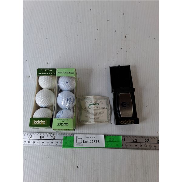 Zippo Golf Balls & Multitool