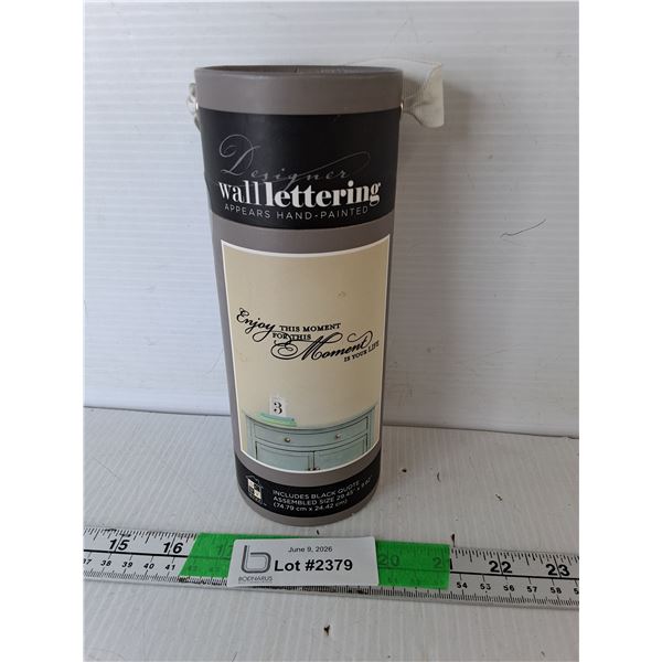 Decorative Wall Lettering- Sealed