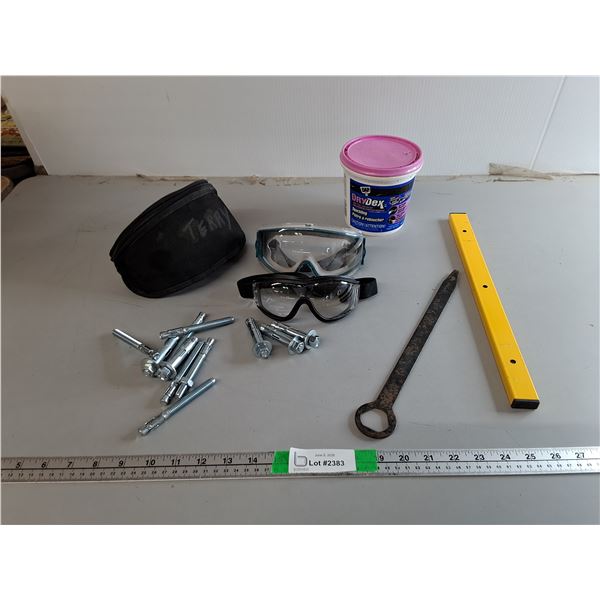 Safety Glasses, Dry Dex, Wedge Anchors, Misc. Can't Ship