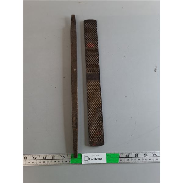 (2) Vintage Metal Rasps Up to 17.5"