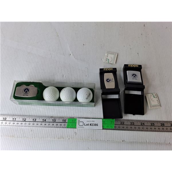 Top-Flite Golf Balls & Zippo Pocket Tools