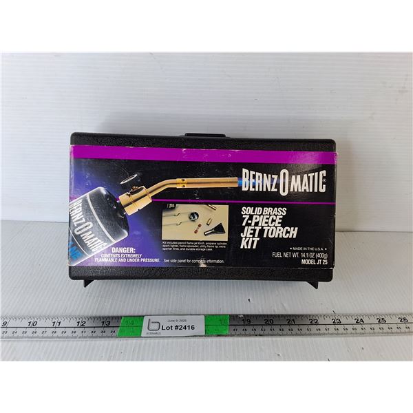 Bernzomatic Jet Torch Kit- Missing Spark Lighter, Cannot Ship