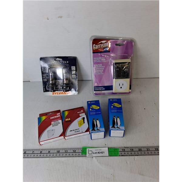 Programmable Timer, Ink Cartridges, Headlight Bulbs