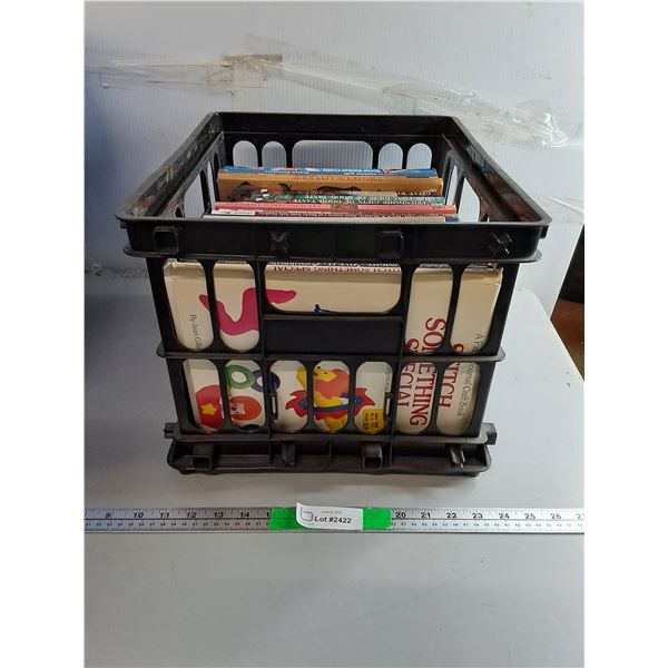 Plastic Crate 16.5" x 13.25" x 11" & Crafting/Quilting Books- Can't Ship