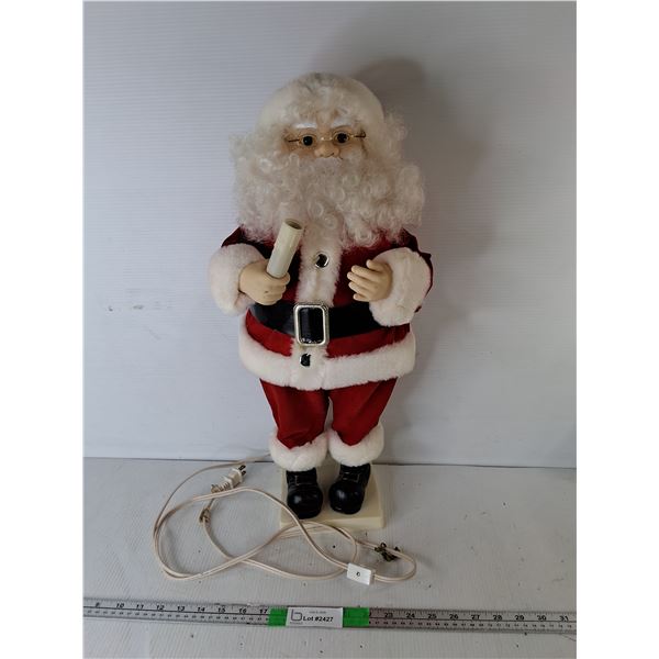 24" Animated Santa Figurine- Powers On, As Is
