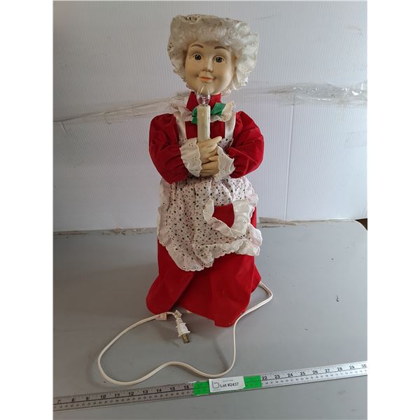 24" Animated Mrs. Clause Figurine- Working