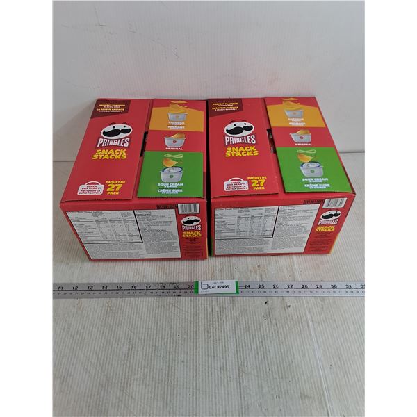 (2) Pringle Assorted Snack Stacks With 27 Packs In Each