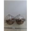 Image 1 : (2) Packs Of (2) Metal Wall Hanging Half Circular Planter Baskets 10 Diameter