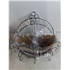 Image 2 : (2) Packs Of (2) Metal Wall Hanging Half Circular Planter Baskets 10 Diameter