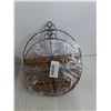 Image 3 : (2) Packs Of (2) Metal Wall Hanging Half Circular Planter Baskets 10 Diameter