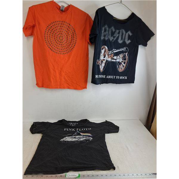 (3) T-Shirts -Size S - Every Child Matters, ACDC, Pink Floyd