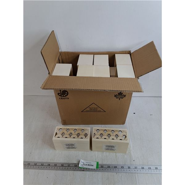Box Of Laser Cut Wood Trays 5.5"x3 "x2 1/4"